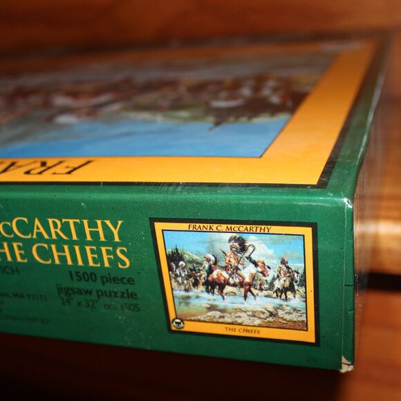 3/$188❤️sealed vintage 1993 Frank C. McCarthy THE CHIEFS 1500pcs puzzle Ceaco - Picture 3 of 6